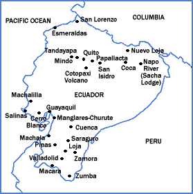 Mindo Ecuador Map