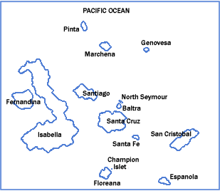 Map of Galapagos Islands