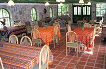 Dining room at Guango Lodge in the eastern Andes of Ecuador - courtesy Guango Lodge