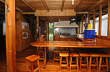 Dining area at Tapichalaca Lodge within Tapichalaca Reserve in southeastern Ecuador - © Laura L Fellows and Exotic Birding tours